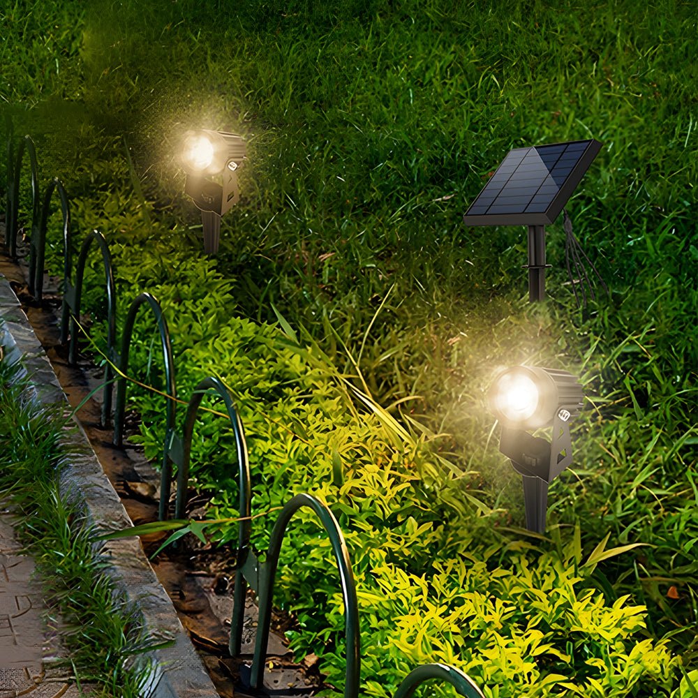 Adjustable 4-in-1 Solar Outdoor Spotlight — Cast Aluminum, LED, 100–200 Lumens, IP54, 270° Adjustable