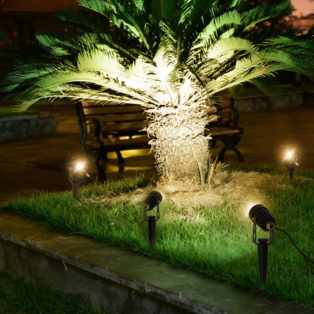 Adjustable 4-in-1 Solar Outdoor Spotlight — Cast Aluminum, LED, 100–200 Lumens, IP54, 270° Adjustable
