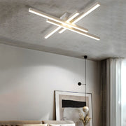 4 light led flush mount ceiling lamp modern linear parallax design