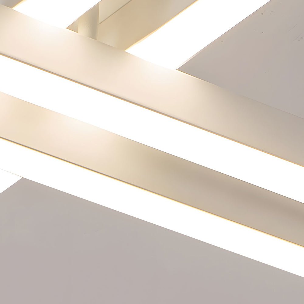 4 light led flush mount ceiling lamp modern linear parallax design