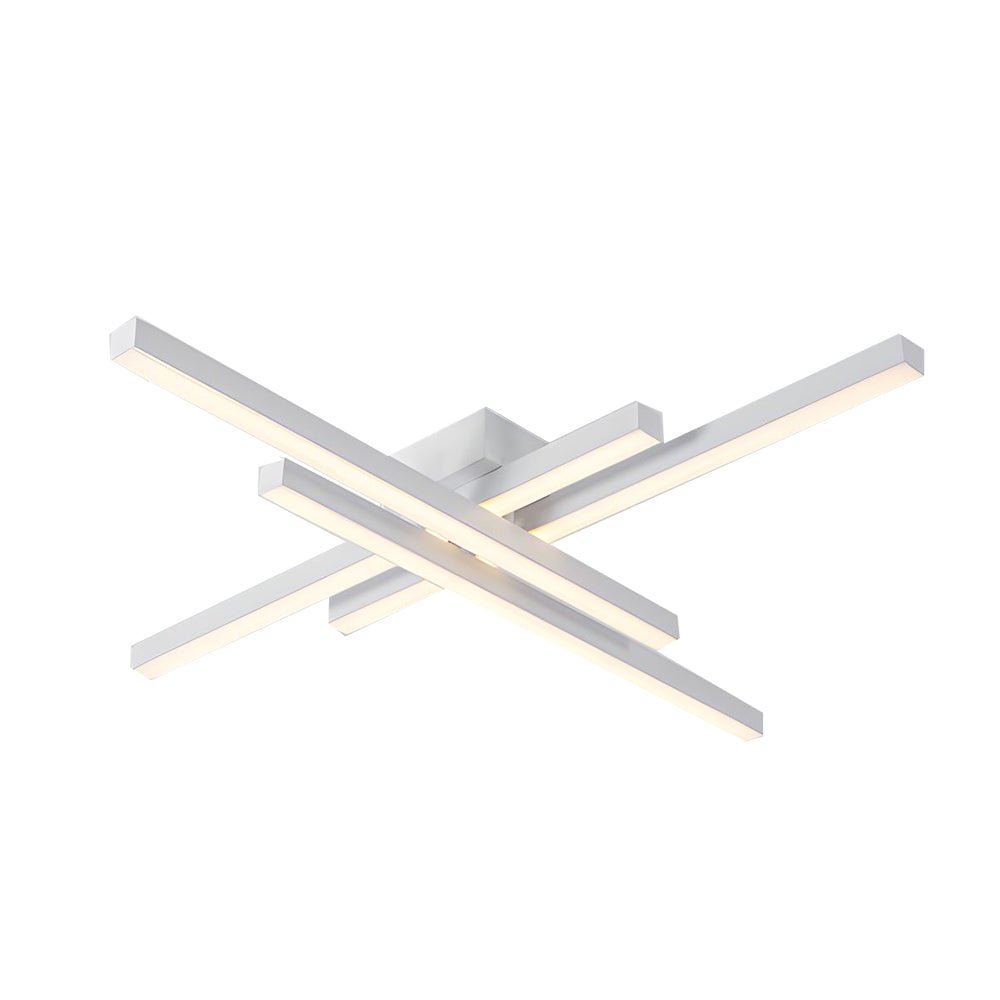 4 light led flush mount ceiling lamp modern linear parallax design