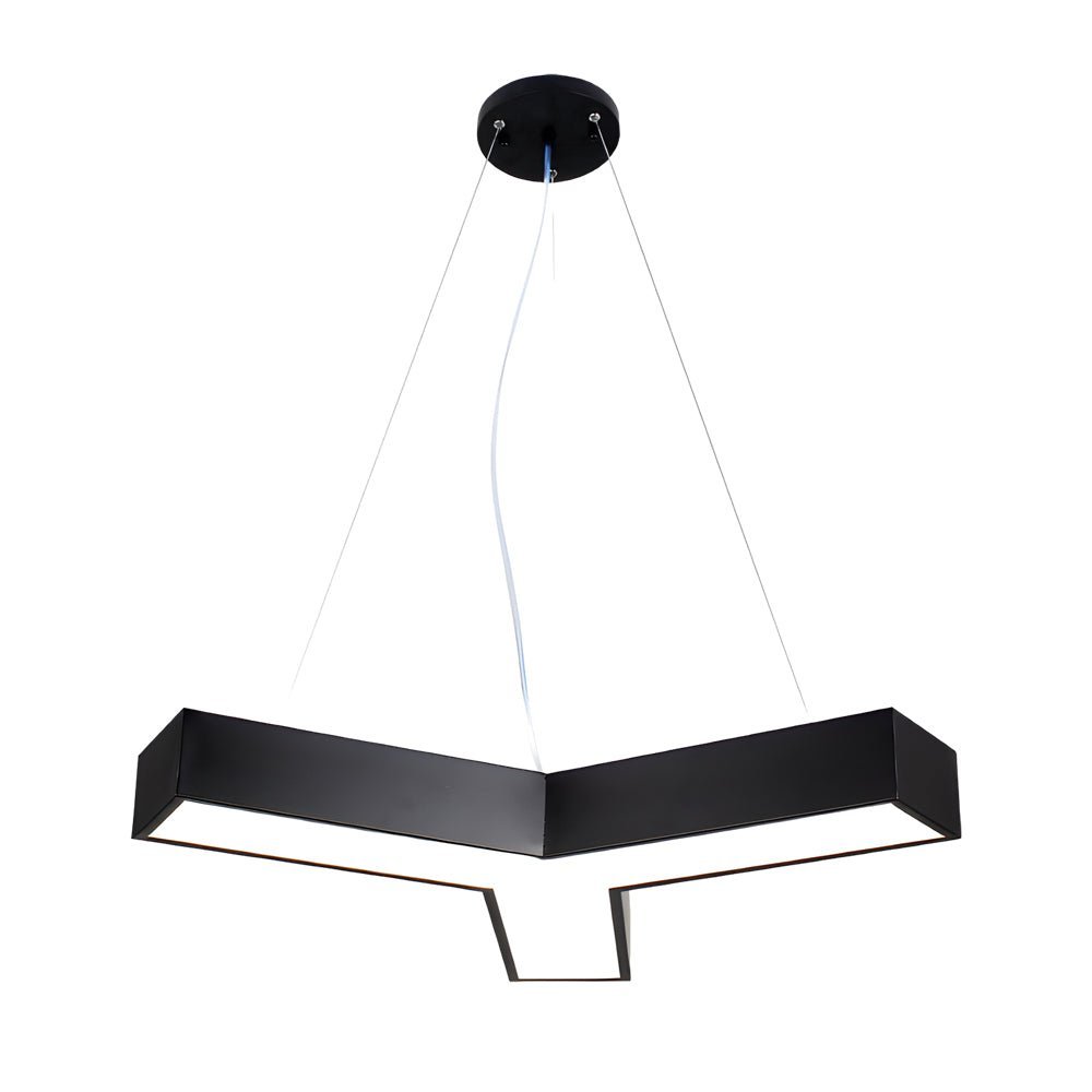 Y-Shaped Linear LED Pendant Light, Set of 4 — Iron, Modern, 18W–45W, 5000K–6500K, Adjustable Hanging Length
