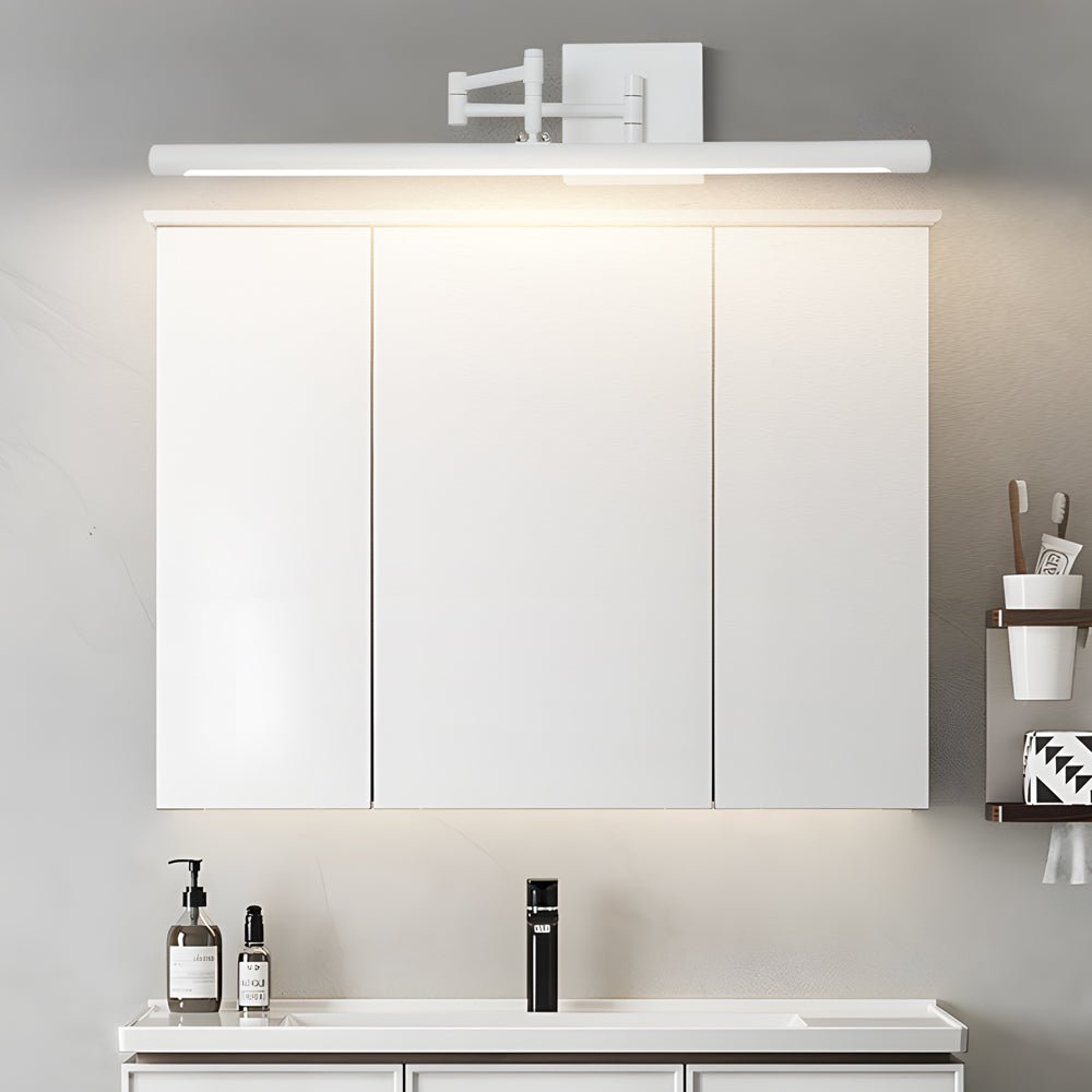 40" Swing-Arm Bathroom Vanity Light Bar — Iron and Acrylic, 20W LED, 3-Step Dimming, Matte Finish