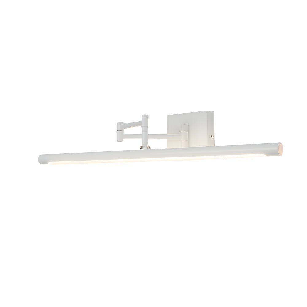 40" Swing-Arm Bathroom Vanity Light Bar — Iron and Acrylic, 20W LED, 3-Step Dimming, Matte Finish