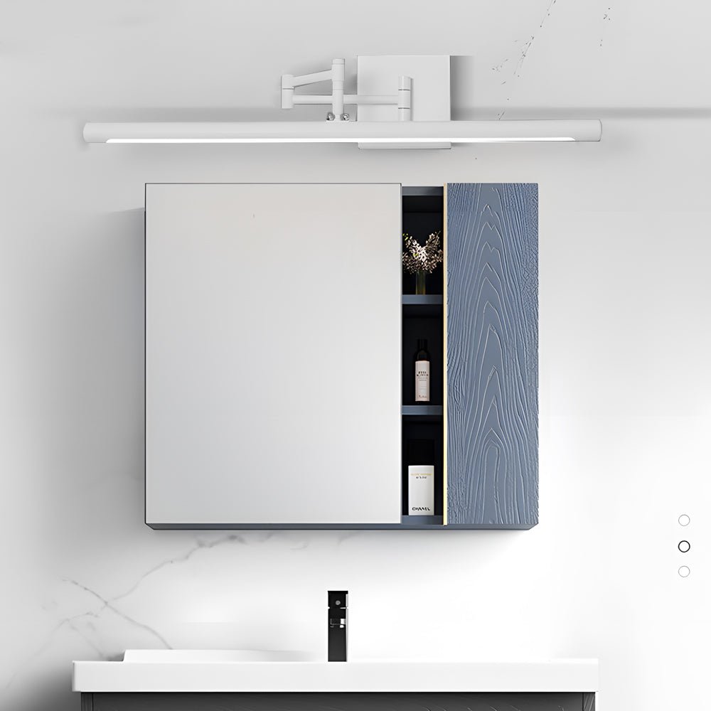 40" Swing-Arm Bathroom Vanity Light Bar — Iron and Acrylic, 20W LED, 3-Step Dimming, Matte Finish