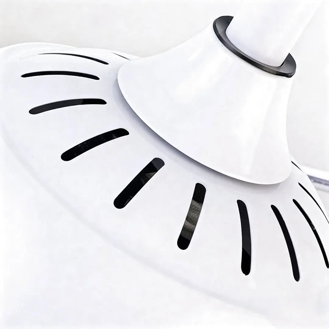 42-Inch Ceiling Fan with Light Featuring White ABS Blades and Acrylic Shade Luxe