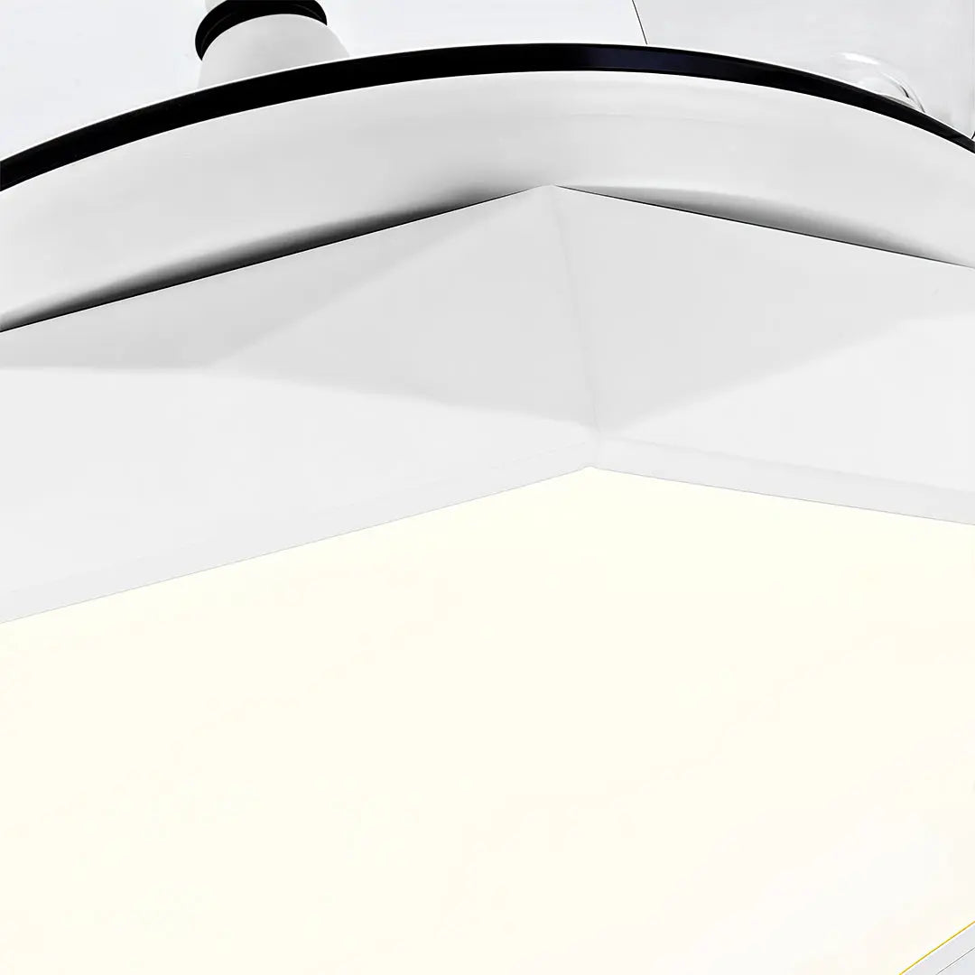 42-Inch Ceiling Fan with Light Featuring White ABS Blades and Acrylic Shade Luxe