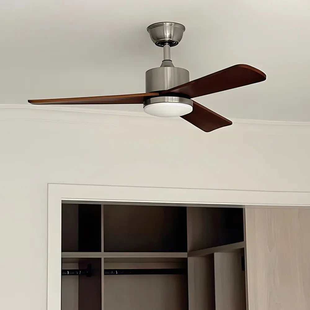 42"/52" LED Wood Ceiling Fan with 3 Blades and Remote Control Luxe