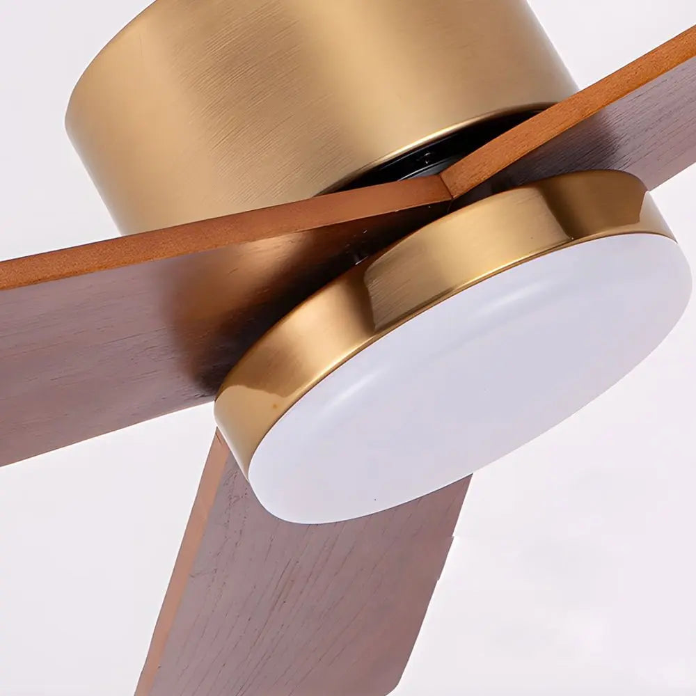 42"/52" LED Wood Ceiling Fan with 3 Blades and Remote Control Luxe