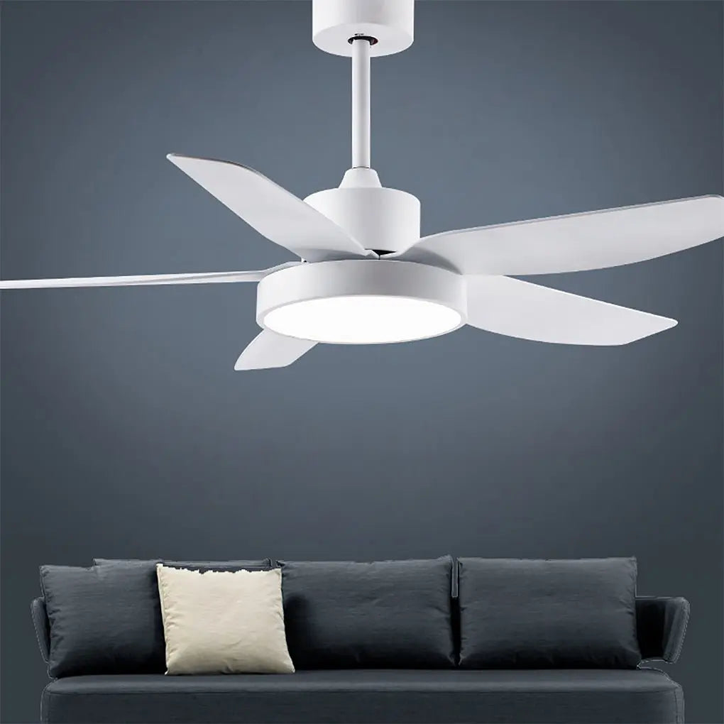 46-Inch LED Ceiling Fan with 6-Speed Settings, Remote Control, and 5 Quiet Reversible Blades Luxe