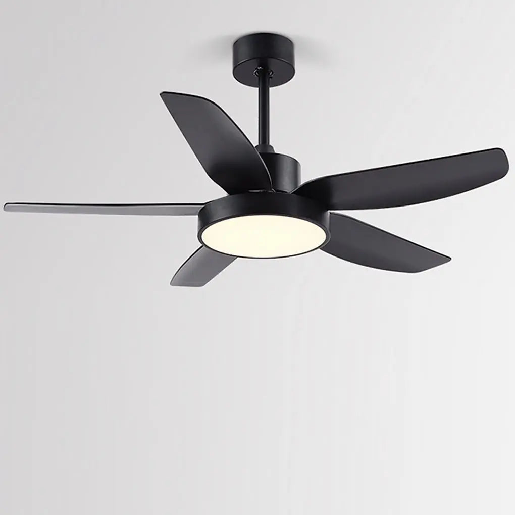 46-Inch LED Ceiling Fan with 6-Speed Settings, Remote Control, and 5 Quiet Reversible Blades Luxe