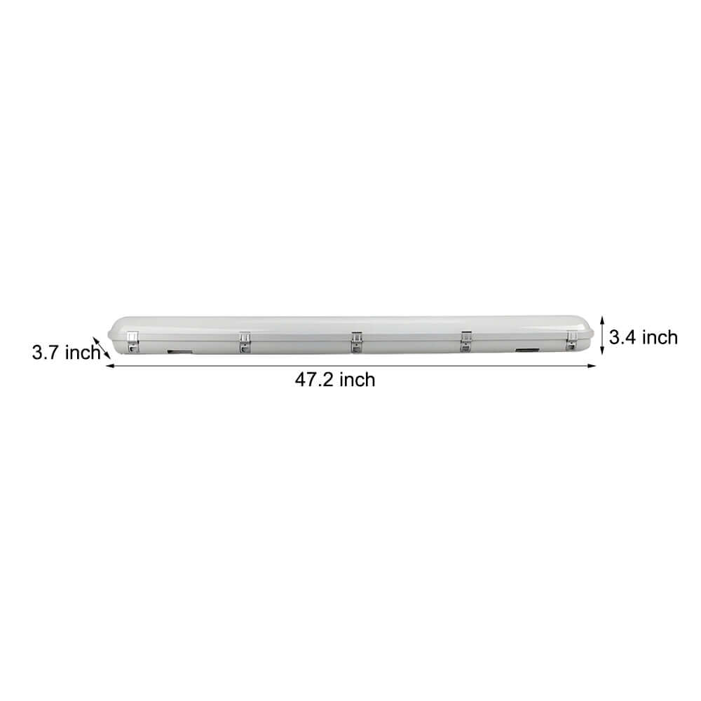 47 inch led flush mount ceiling light with white vapor tight fixture adjustable 3000k5000k6500k color temperatures