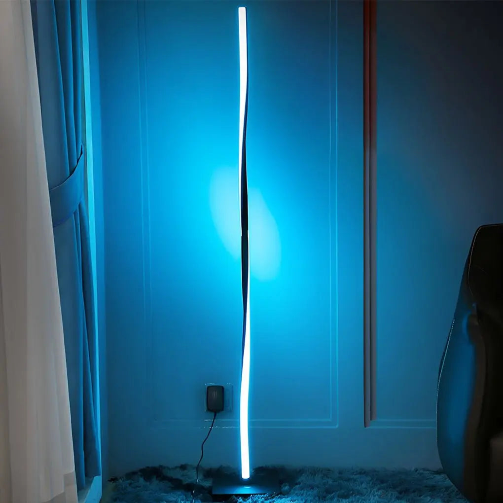 49-Inch Twisted LED Floor Lamp Luxe