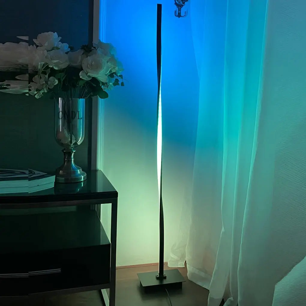 49-Inch Twisted LED Floor Lamp Luxe