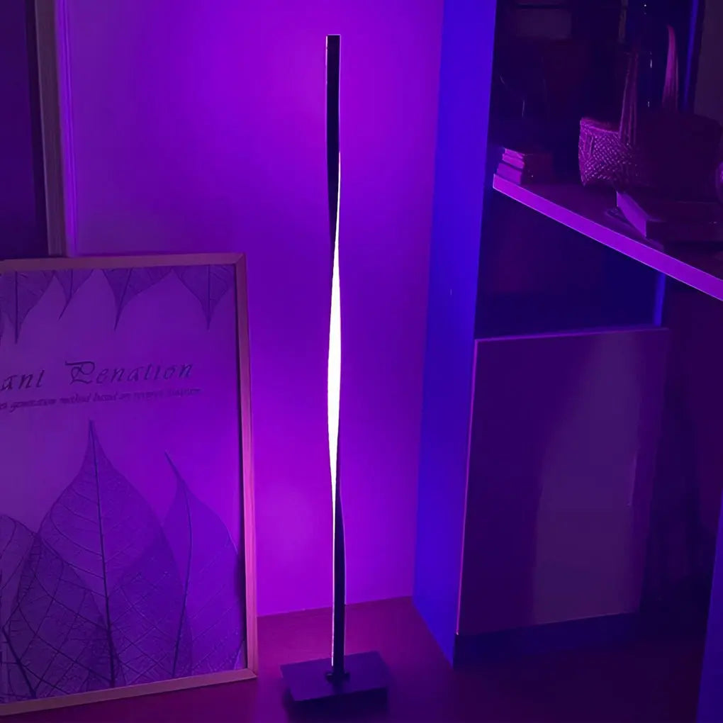 49-Inch Twisted LED Floor Lamp Luxe