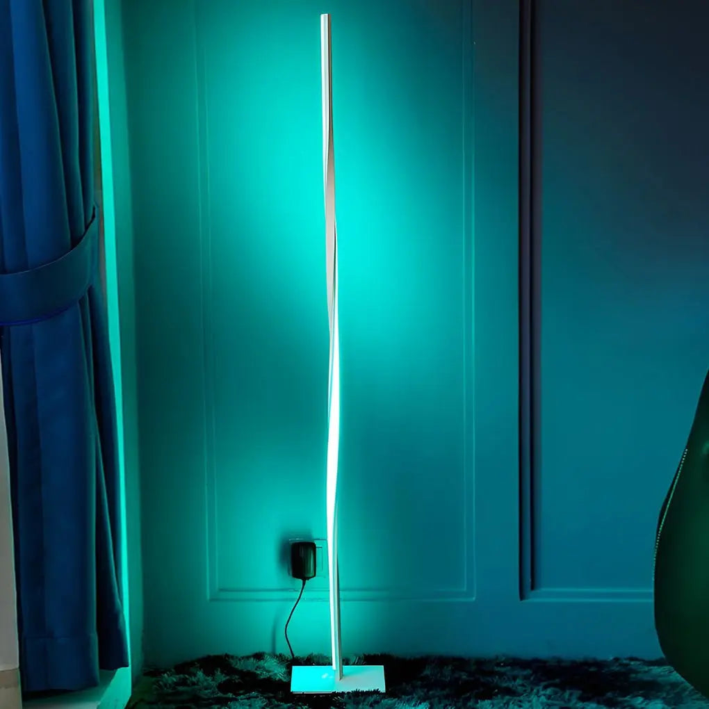 49-Inch Twisted LED Floor Lamp Luxe