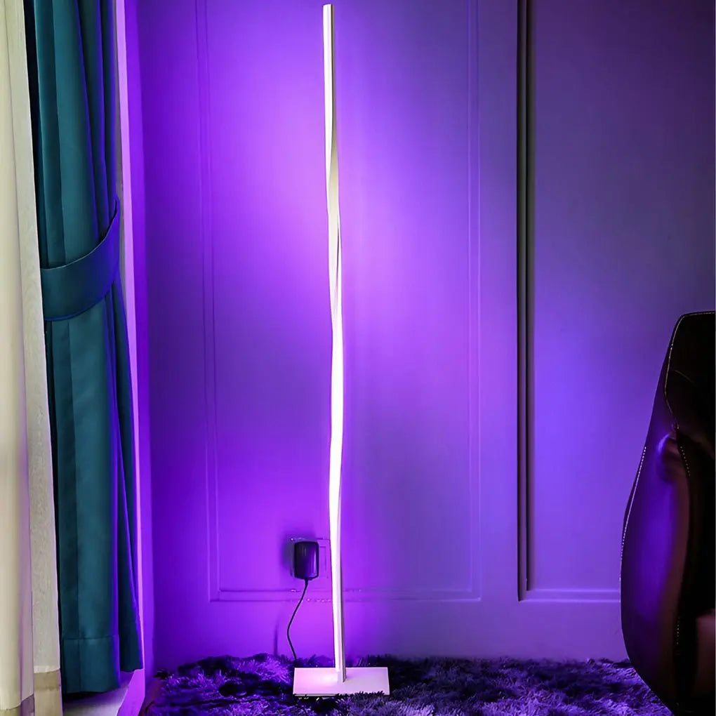 49-Inch Twisted LED Floor Lamp Luxe