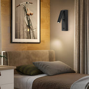 Modern Rectangular Adjustable LED Wall Lamp with Switch and USB Charging Port