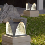 Modern Black Solar Post Cap Light — ABS & Acrylic, LED, IP65 Weatherproof, 3000K Warm White