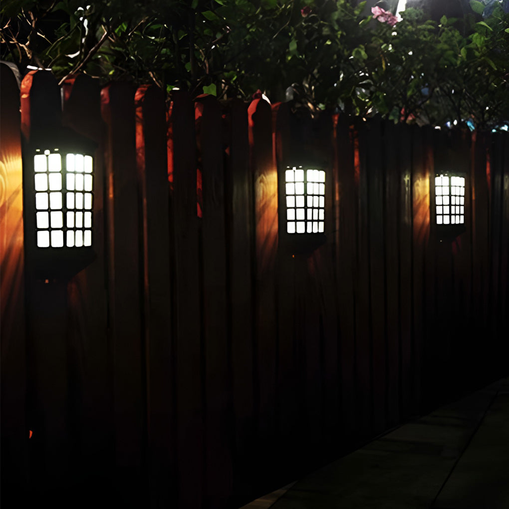 Modern Solar LED Outdoor Wall Sconce — ABS, Light-Control Sensor, 3000K / 6000K