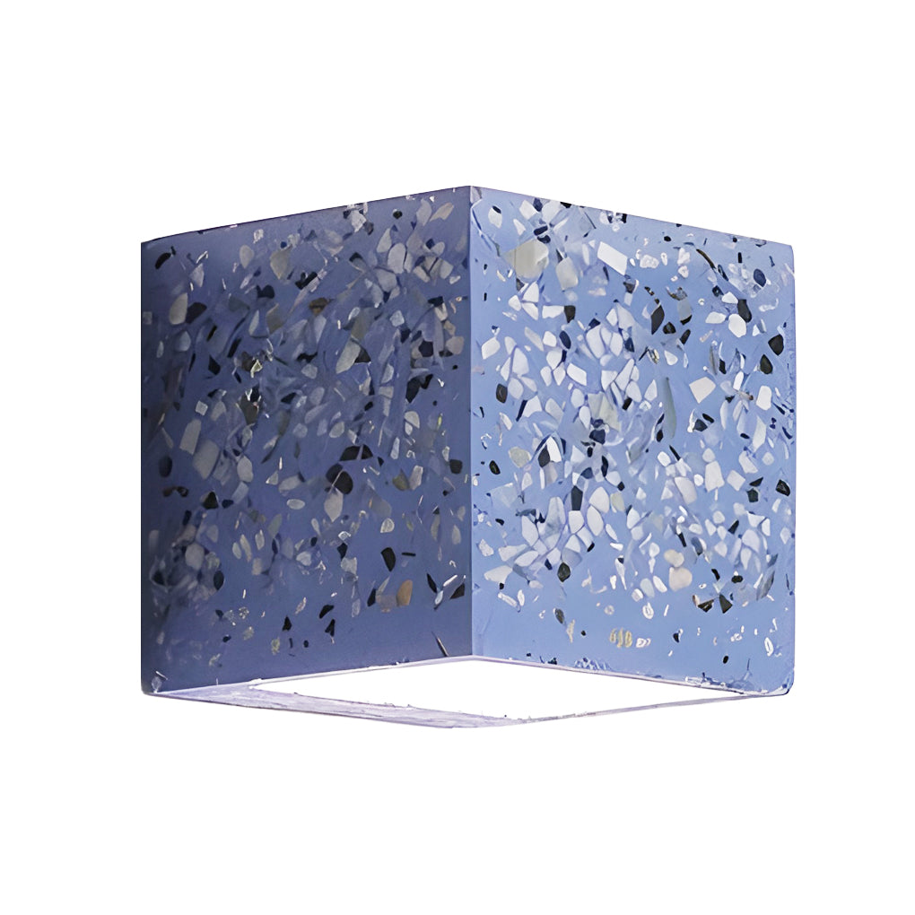 Square Up/Down Wall Sconce — Terrazzo, Modern Industrial, G4, 3000K Warm White