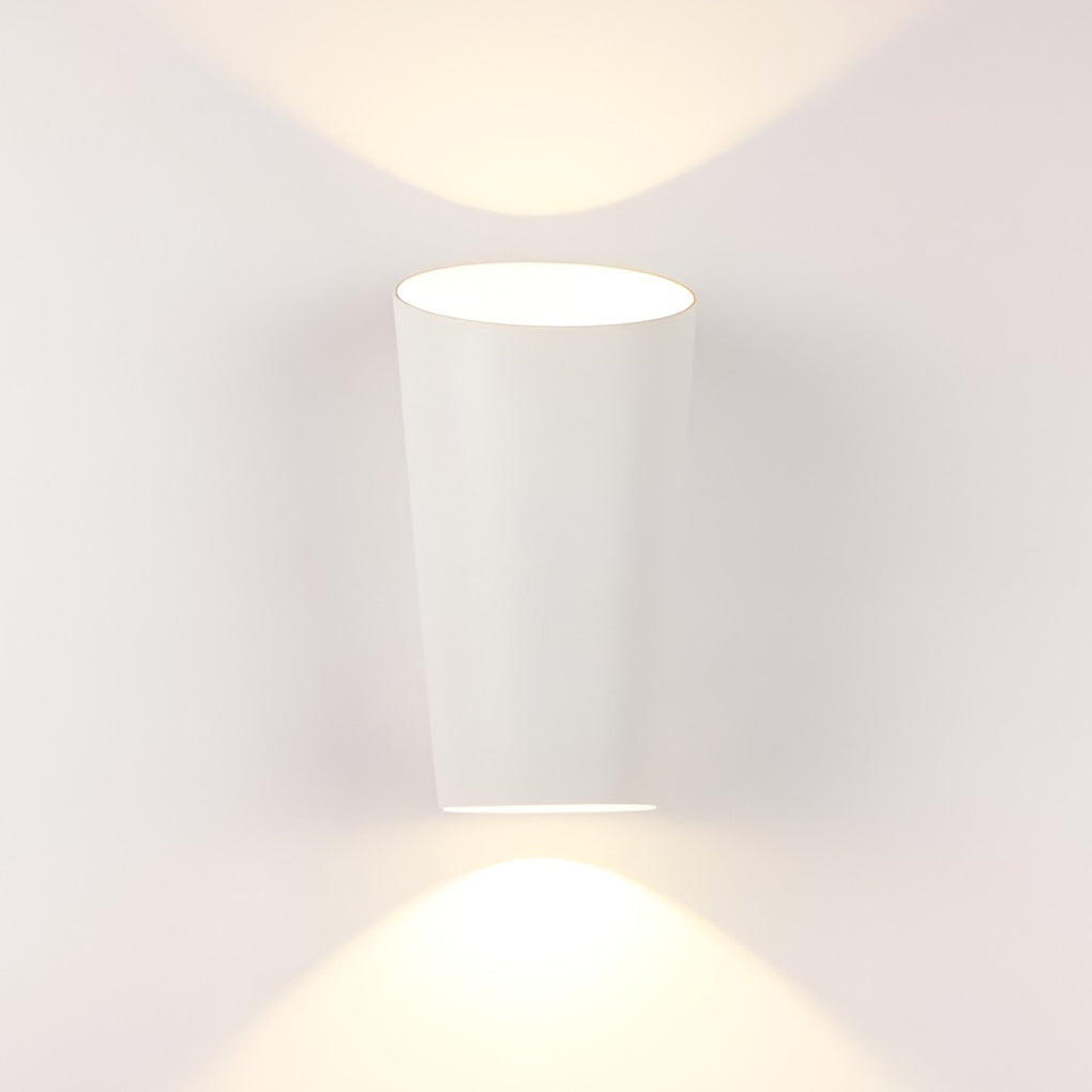 Cylindrical Up/Down Wall Sconce — Die-Cast Aluminum, 10W LED, IP-Rated Weatherproof, 3000K / 6500K