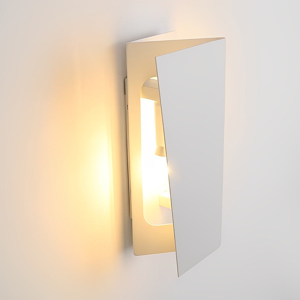 Modern Folding Rectangular Wall Sconce — Iron, Up/Down LED, E14 3W × 2, Warm White 3000K