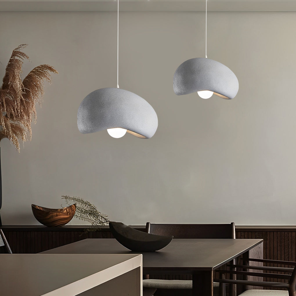 Cloud Donut Semicircle Chandelier — Hand-Molded Resin and Iron, E27, Warm White 3000K