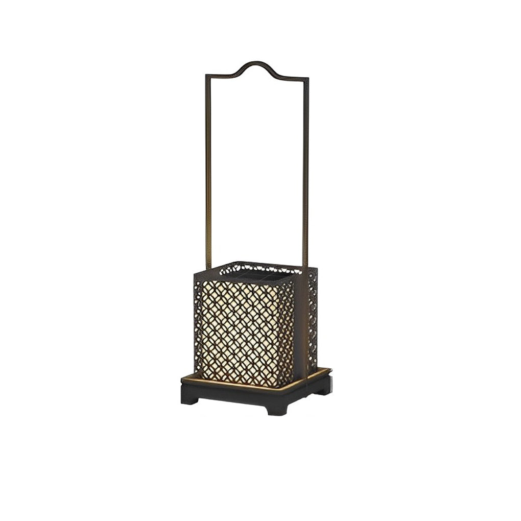 Modern Retro Portable Outdoor Lantern — Stainless Steel & PE, Solar / Hardwired, LED 3000K, IP65, Black