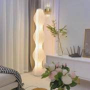 Contemporary Wavy Floor Lamp with Coastal LED Design Luxe