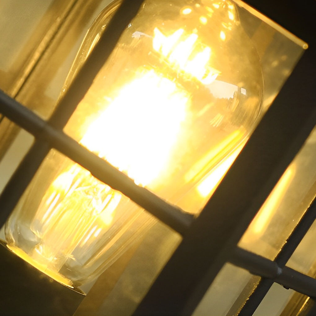 Retro Pavilion-Inspired Outdoor Post Light — Die-Cast Aluminum, Black, E27, Solar / Hardwired, IP23