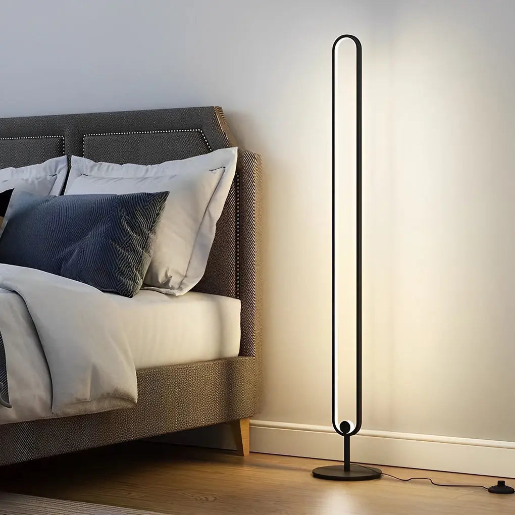 Contemporary Minimalist Oval LED Floor Lamp Luxe