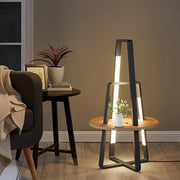63-Inch Modern Metal Floor Lamp with LED and Tray for Living Room Luxe