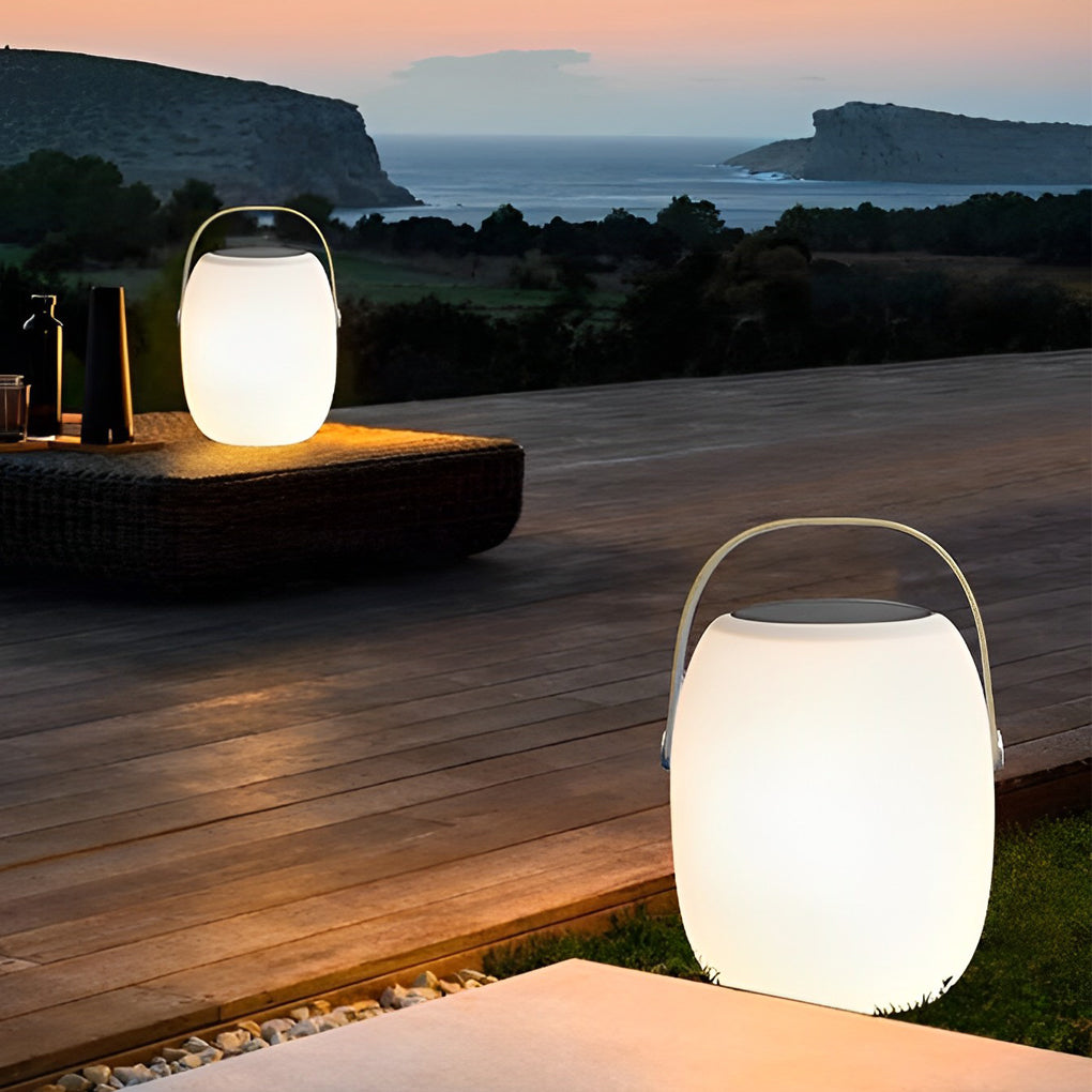 Modern Solar Rechargeable Portable Lantern — Remote Control, 3-Step Dimming, 3000K/4500K/6000K, USB Charging, Waterproof