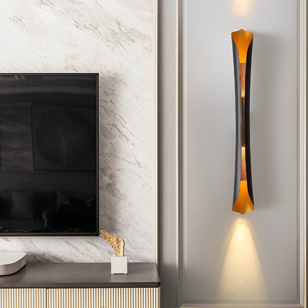 Modern Up/Down Wall Sconce — Iron, COB 5W × 2, 3000K, Available in 19", 32", or 47"