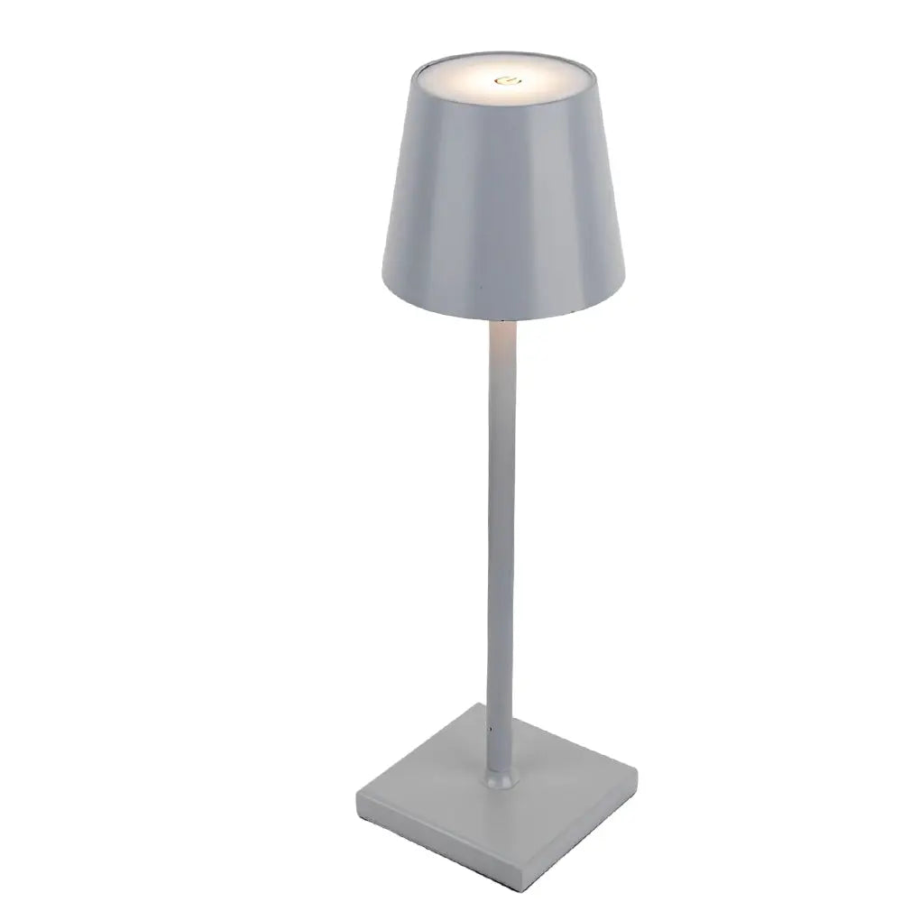 Portable Touch-Control Table Lamp with Rechargeable Aluminum Design - Top Hat Luxe