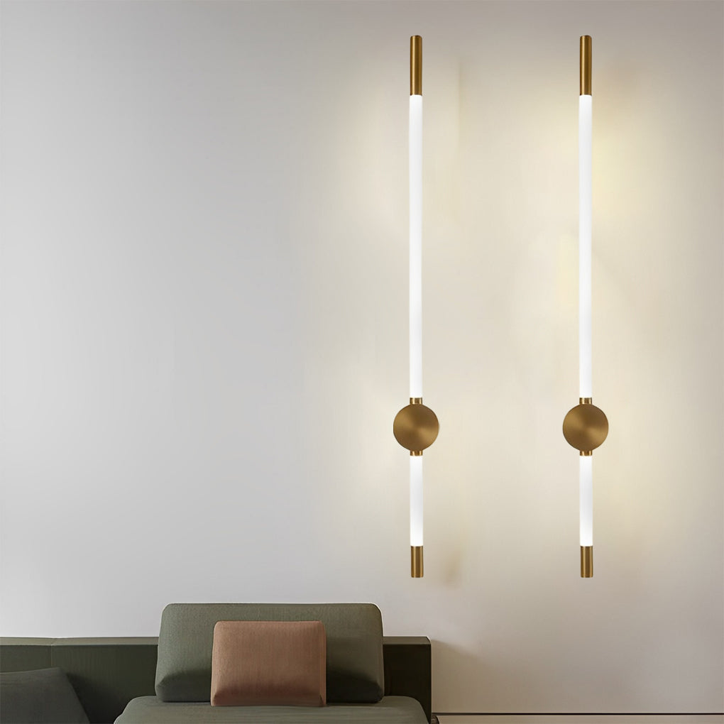 Minimalist Linear Wall Sconce — Iron and Acrylic, LED, 10W/17W/24W, 3000K/6000K, Vertical or Horizontal Mount