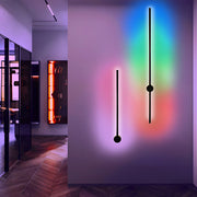 RGB LED Linear Wall Sconce — PC Shade, Remote Control, Hardwired, 110–220V, Modern Minimalist