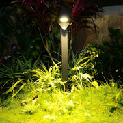 Minimalist Bollard Pathway Light — Die-Cast Aluminum, Black, 10W LED, 3000K, IP65, 24"