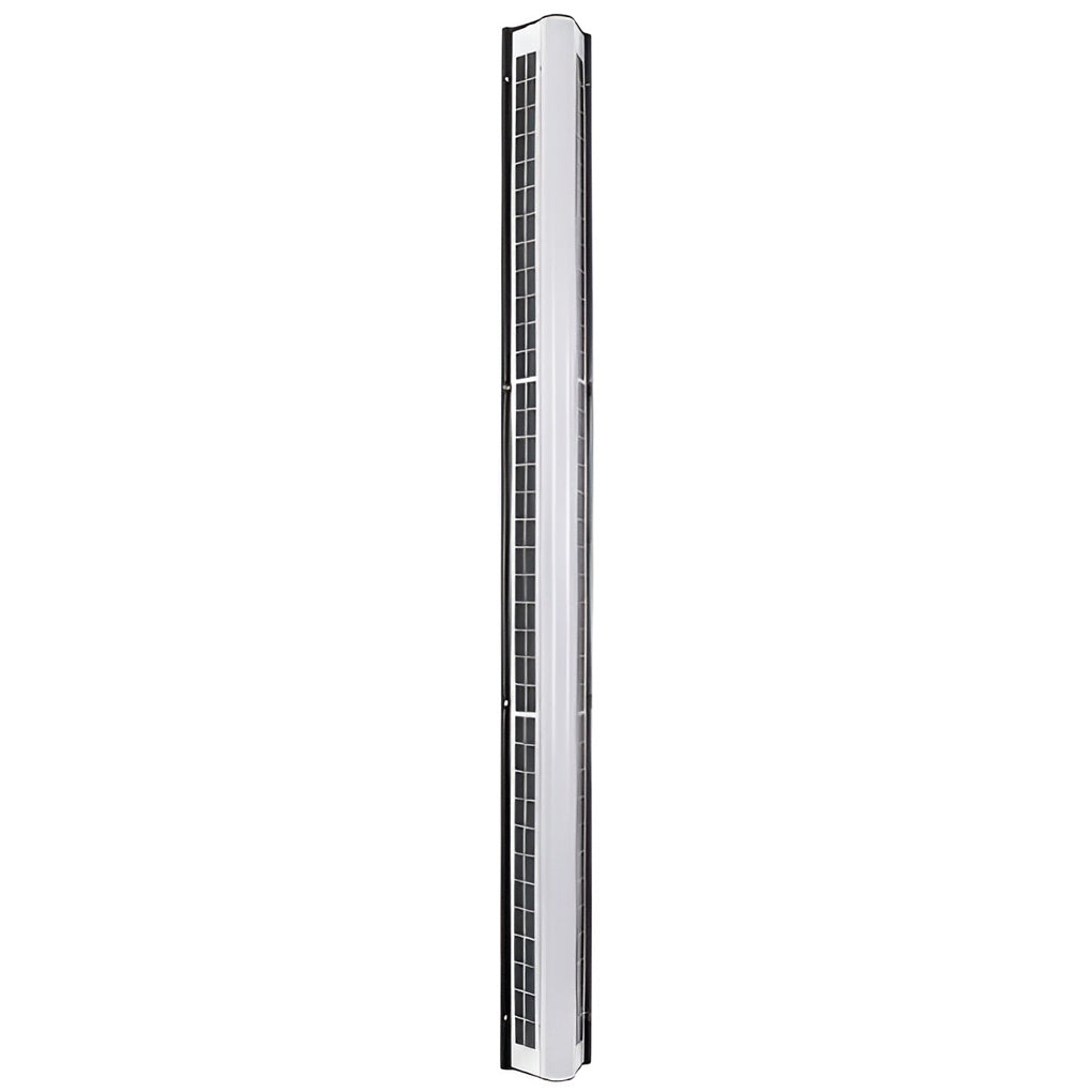 Linear Solar Outdoor Wall Sconce — Black ABS with Acrylic Diffuser, LED, IP65 Weatherproof