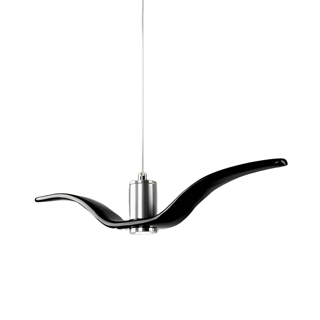 Seagull LED Chandelier — Ceramic and Chrome, Modern, Warm White 3000K