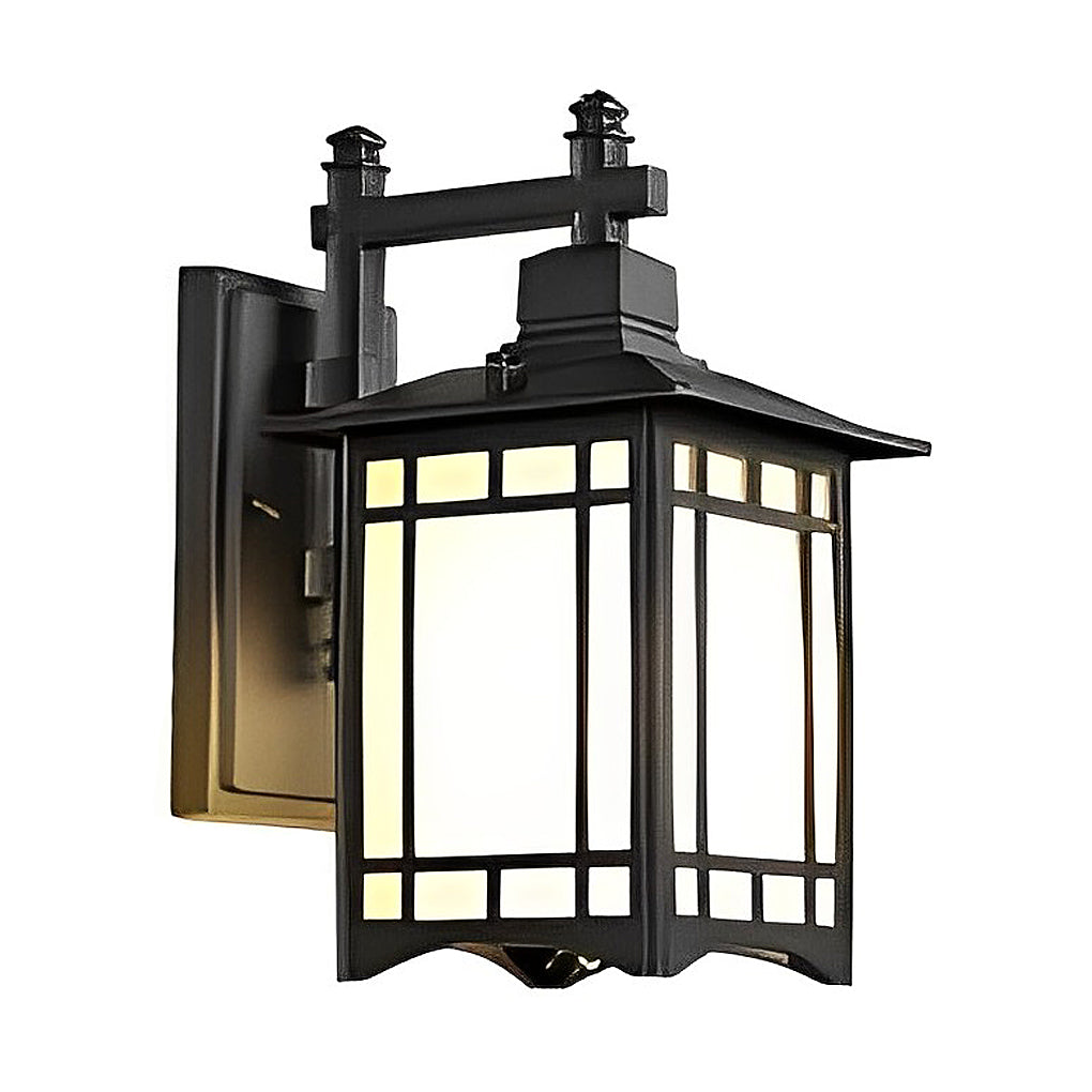 Vintage Retro Solar Outdoor Wall Sconce — Die-Cast Aluminum, LED, IP55, Remote Control, 3000K Warm White, Black / Bronze