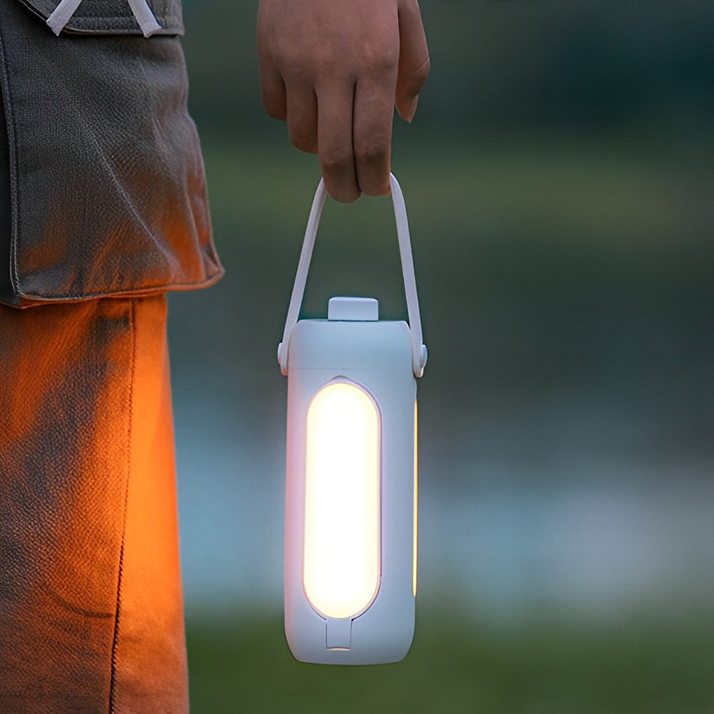 Dimmable LED Camping Lantern — ABS, USB Rechargeable, 3-in-1 with SOS Emergency Light, 3" × 7"