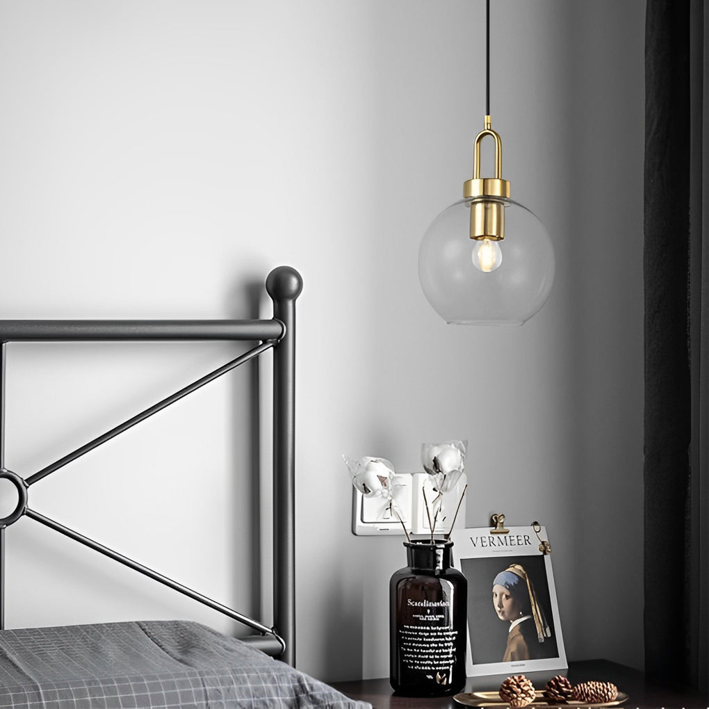 Industrial Semi-Globe Mini Pendant — Electroplated Metal, Frosted or Transparent Glass, E26/E27, 59" Adjustable Cord