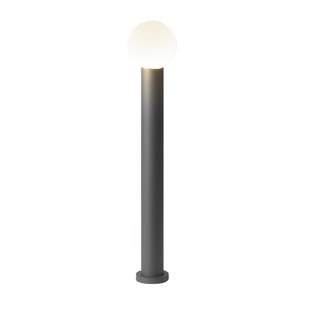 Round Ball LED Bollard Path Light — Black Stainless Steel, 3W/5W, 3000K Warm White, IP54 Weatherproof, 10" or 31.5" Height