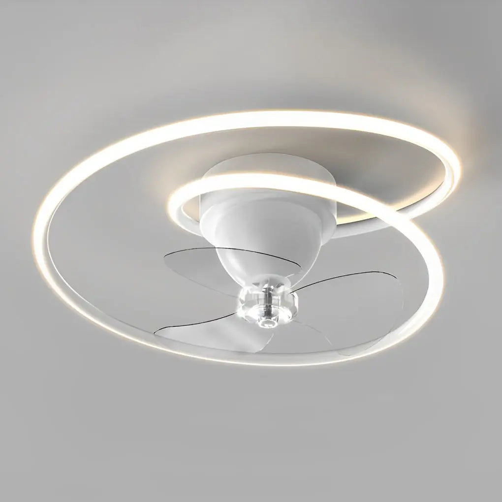Modern Ceiling Fan Light with Smart 360° Rotation, LED Stepless Dimming, and Timing Features Luxe