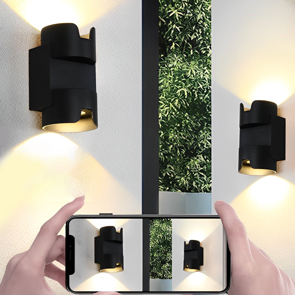Modern Black Waterproof Up and Down LED Wall Washer Light