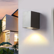 Square Adjustable Outdoor Wall Sconce — Black Aluminum, 5W COB LED, Motion Sensor, IP65, 3000K / 6000K