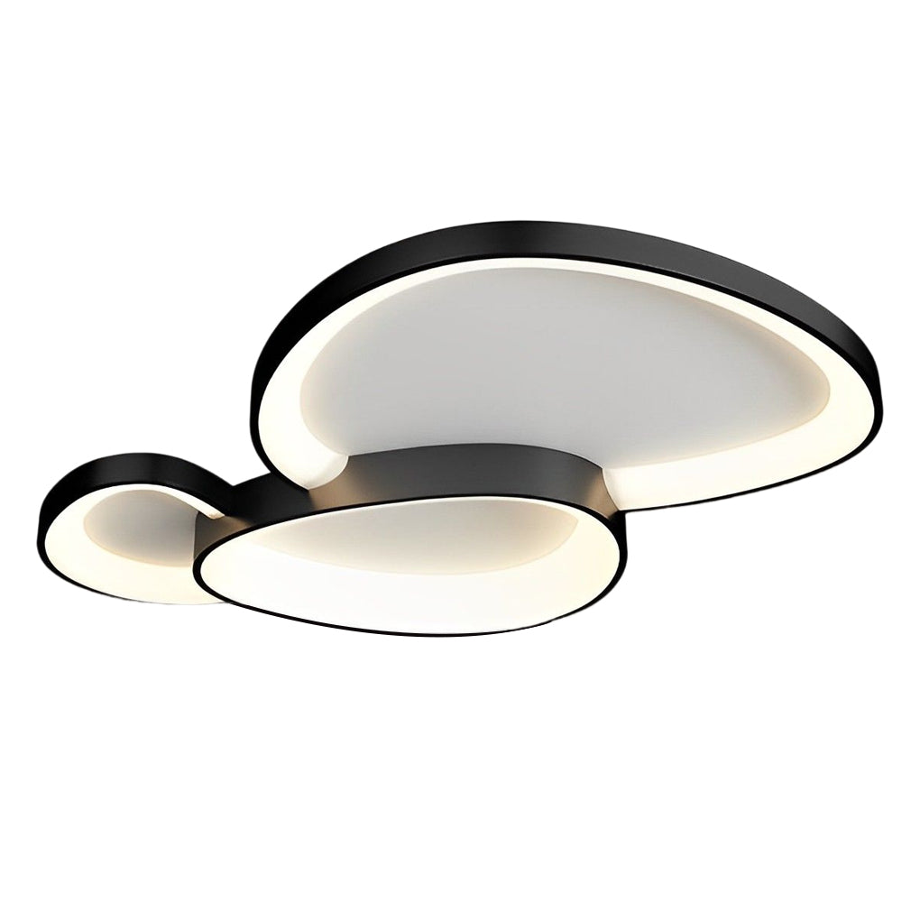 Geometric LED Flush-Mount Ceiling Light — Iron and Acrylic, Three-Step Dimming, 3000K/4500K/6000K