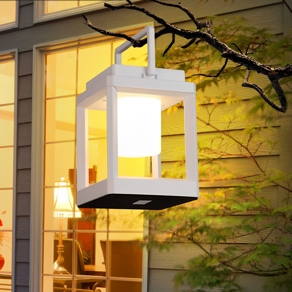 Portable Solar & USB Outdoor Lantern — LED, IP44 Weatherproof, 3000K / 6500K, 5" × 7"